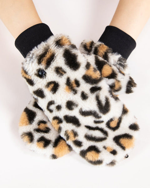 Leopard Convertible Mittens