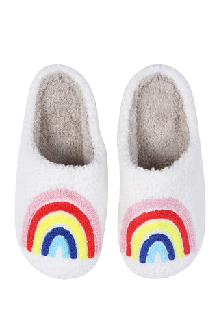 Rainbow Fleece Slippers