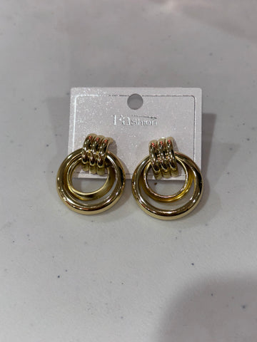 Gold Circle Earrings