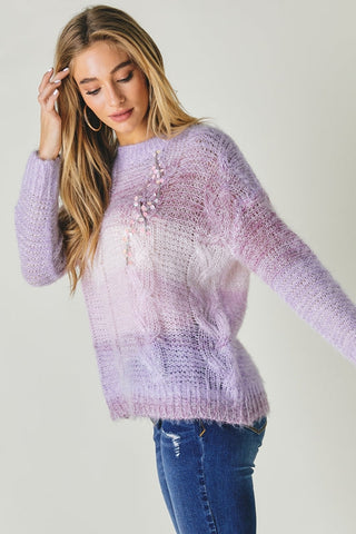 Lilac Shimmer Sweater
