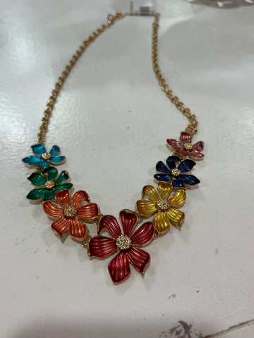 Multi Color Flower Necklace