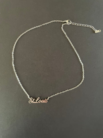 St. Louis Script Necklace