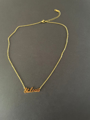 St. Louis Script Necklace