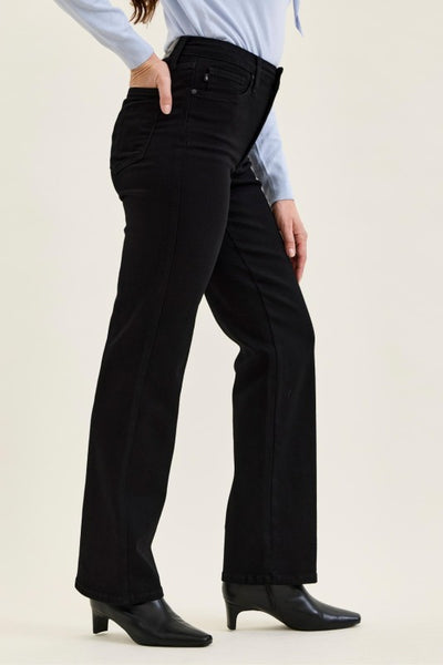 Kimberly High-Waist Tummy Control Straight Leg Jeans – Black Edit