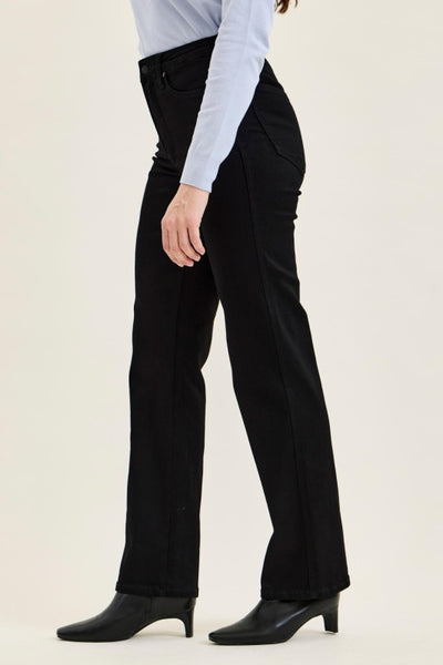 Kimberly High-Waist Tummy Control Straight Leg Jeans – Black Edit