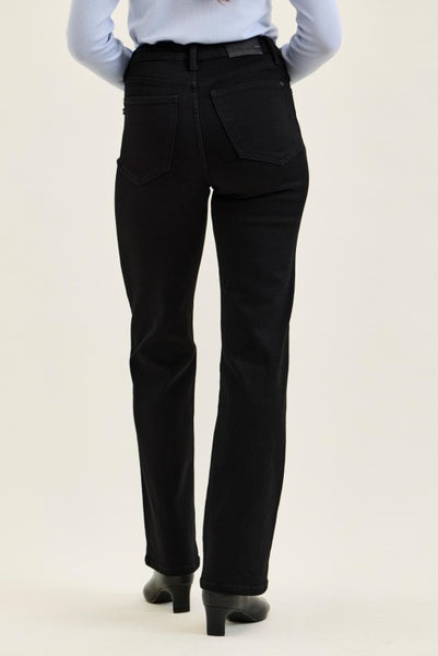 Kimberly High-Waist Tummy Control Straight Leg Jeans – Black Edit