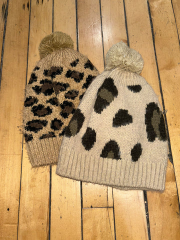 Animal Print Winter Beanie