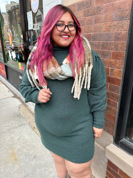 Olive Sweater Dress