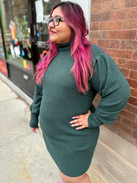 Olive Sweater Dress