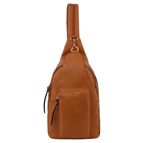 Vegan Leather Convertible Backpack Sling Bag