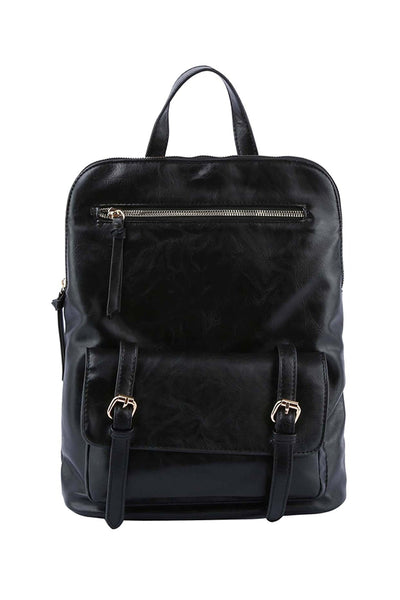 Vegan Leather Convertible Backpack/Crossbody