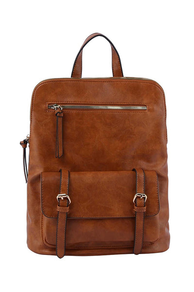 Vegan Leather Convertible Backpack/Crossbody