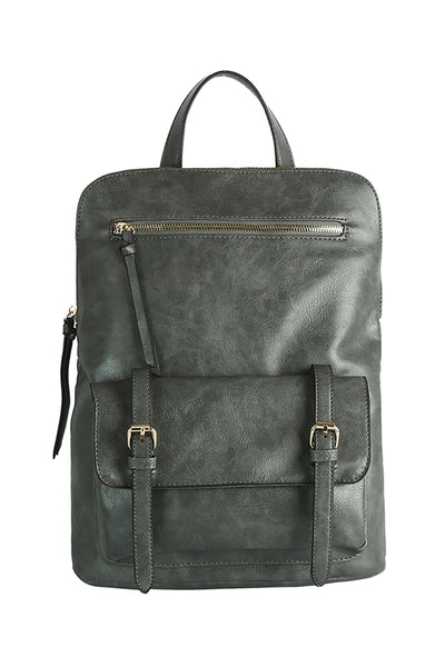 Vegan Leather Convertible Backpack/Crossbody