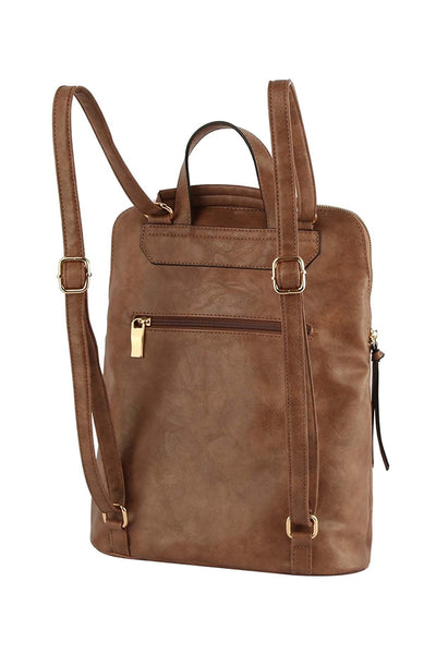 Vegan Leather Convertible Backpack/Crossbody