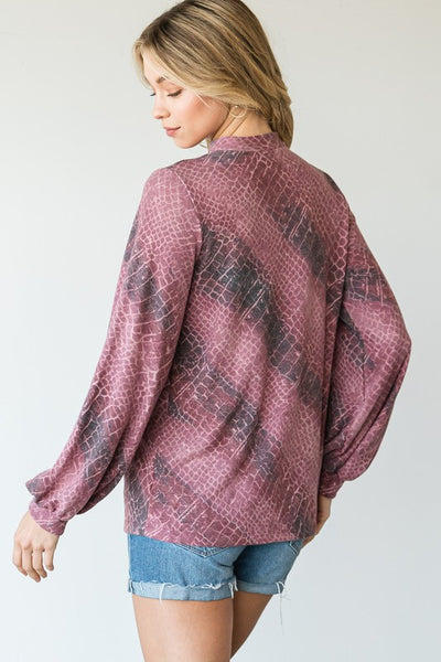 Snake Print Choker Top