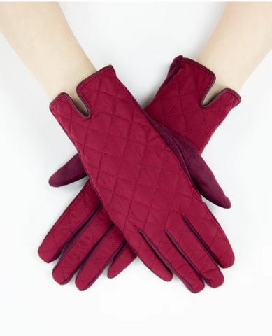 Quilted Solid Color Gloves
