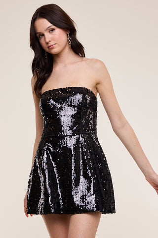 Sequin Mini Dress With Shorts