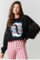 Sequin Boots Fun Fringe Sweatshirt