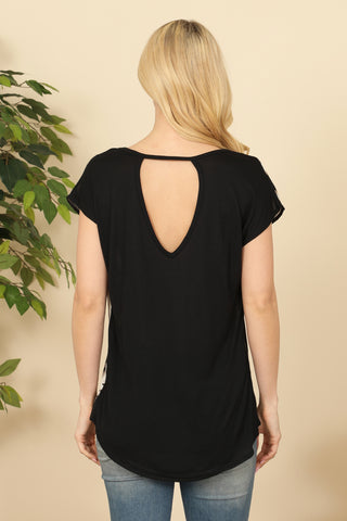 Keyhole Printed Top