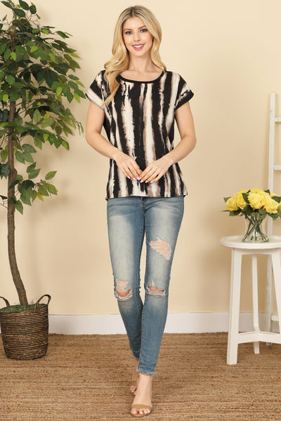 Keyhole Printed Top