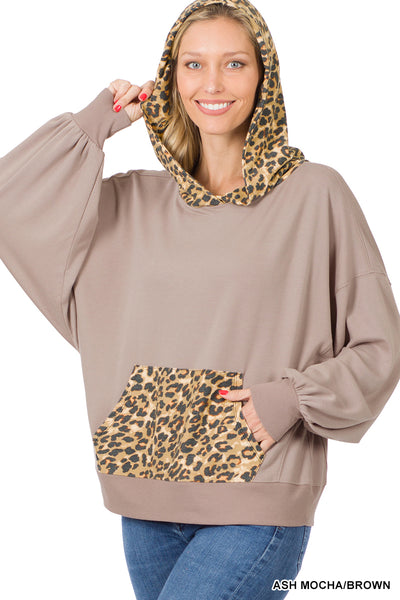 Super Soft French Terry Leopard Hoodie - 4 Colors