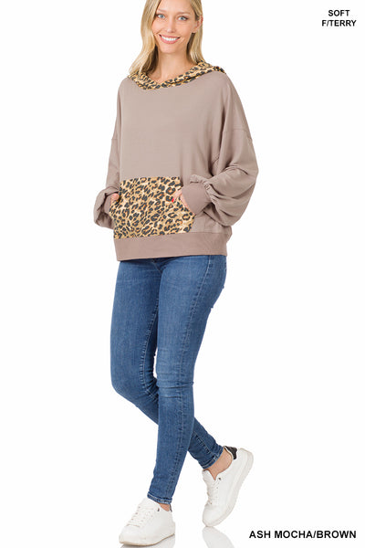 Super Soft French Terry Leopard Hoodie - 4 Colors
