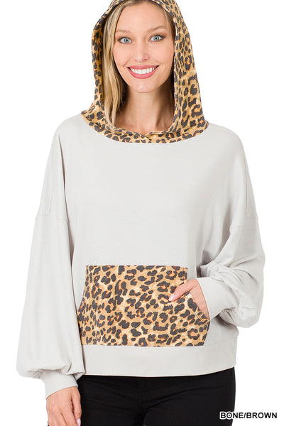Super Soft French Terry Leopard Hoodie - 4 Colors
