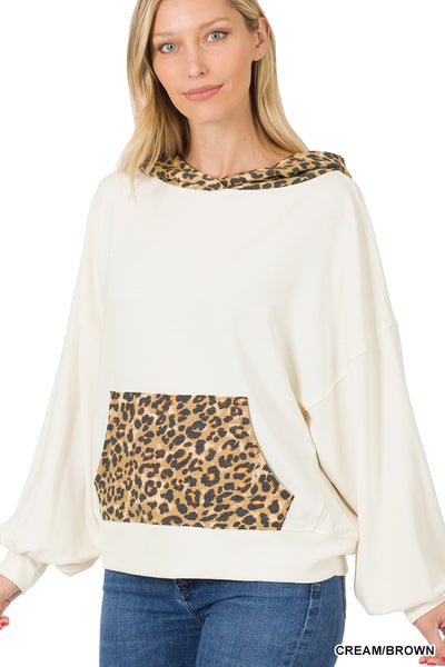 Super Soft French Terry Leopard Hoodie - 4 Colors