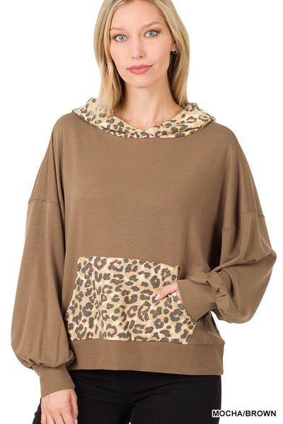 Super Soft French Terry Leopard Hoodie - 4 Colors