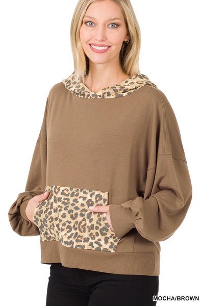 Super Soft French Terry Leopard Hoodie - 4 Colors