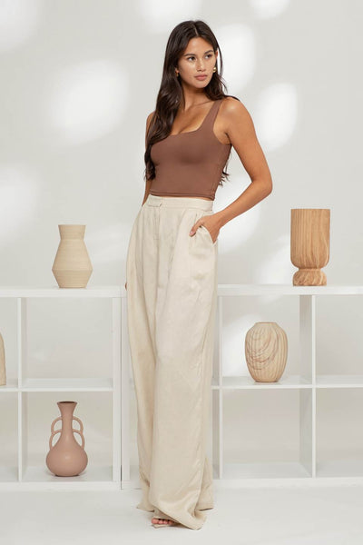 Reversible Cropped Square Neck Tank