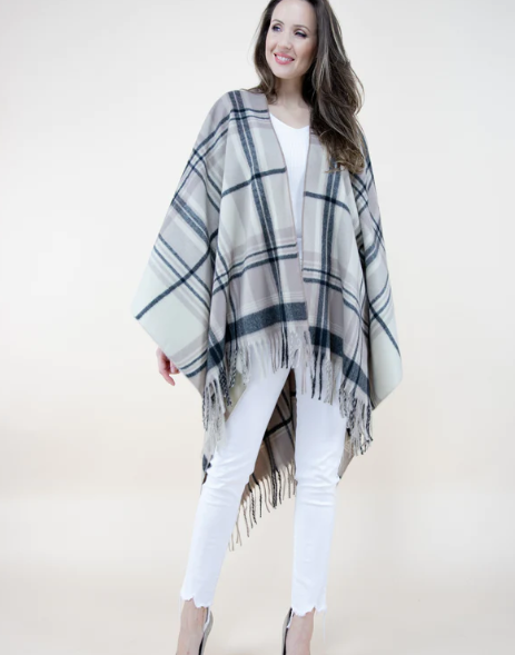 Tartan Plaid Ruana Wrap