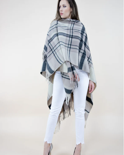 Tartan Plaid Ruana Wrap