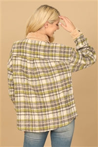 Taupe Olive Corduroy Shacket