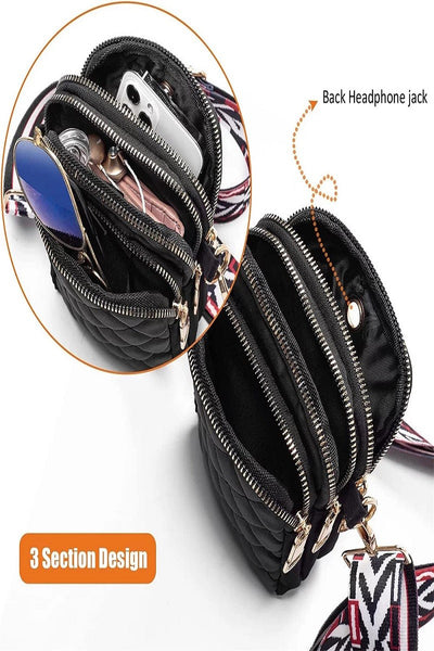 Quilted Crossbody Sling Back With Guitar Strap