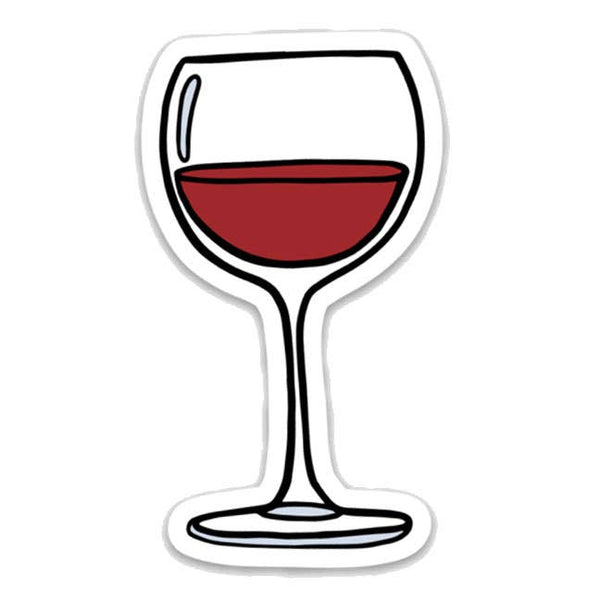 Illustration of a wine glass with red wine on a white background