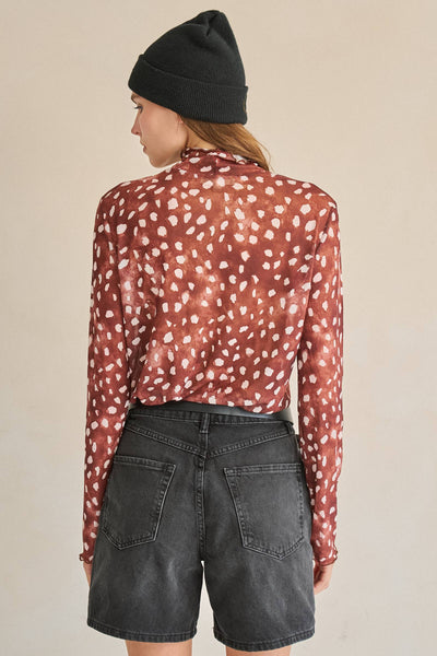 Spotted Season Mesh Top