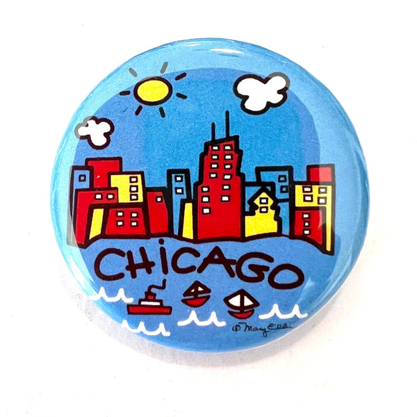 Mary Ellis - Chicago Button Harbor Mini Pin | Chicago Souvenir Gift