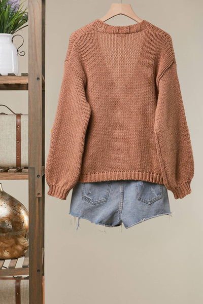 Mello. - Sunflower Embroidered V Neck Cardigan