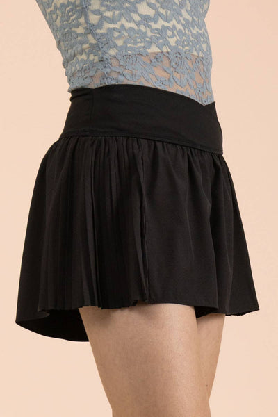 VERY J - NP70970-Side Pleated Detail Activewear Shorts
