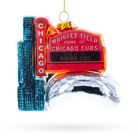 Chicago Travel Attractions Glass Ornament