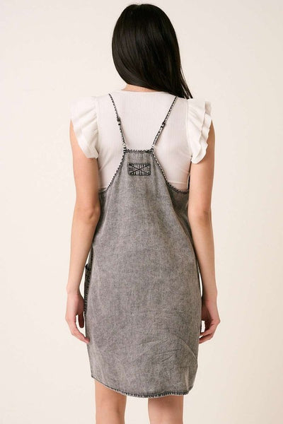 Acid Black Denim Dress