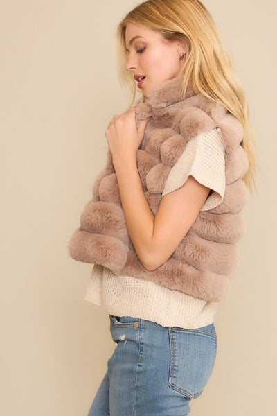 Vegan Fur Crop Vest