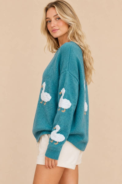 Quack-Me-Up Cozy Knit Duck Sweater