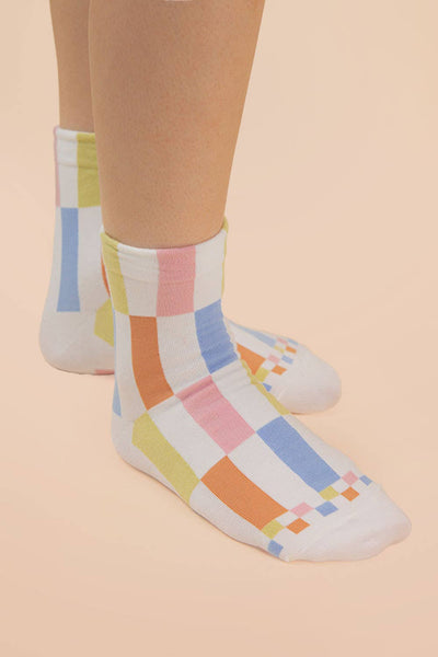 VERY J - SC10005C - Color block casual socks