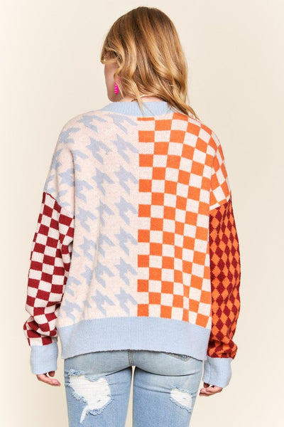 Checkered and Houndstooth Sweater