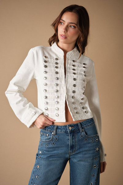 Blue B - 33648J Western Military Button Twill Jacket