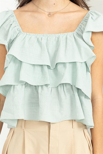 Lovely Times Tiered Ruffle Top