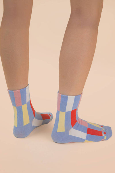 VERY J - SC10005C - Color block casual socks