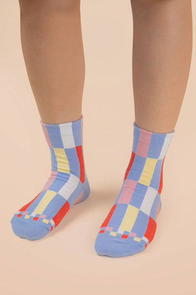 VERY J - SC10005C - Color block casual socks